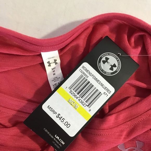 New Under Armour Heatgear Whisperlight Cropped Top - Picture 5 of 8